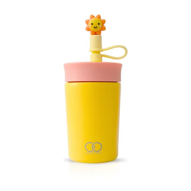 ONE AND ONLY Kids Sipper Steel 350ml with Straw Lid, Spill Proof Hot Cold Insulated Tumbler