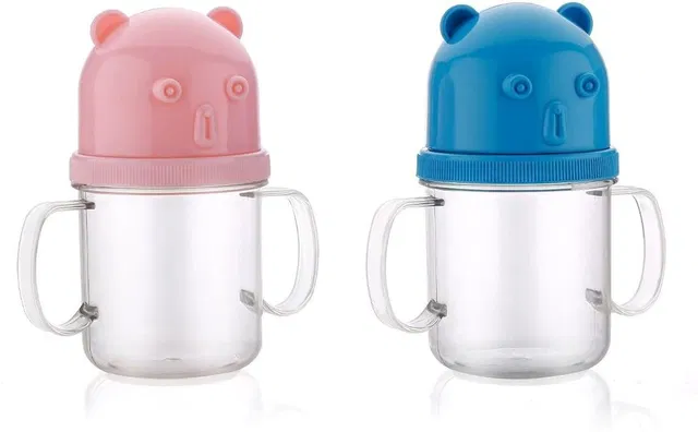 GRAGE Baby Sip- Mug, BPA Free Unbreakable Plastic Sipper Cup with Double Handle,250 ml