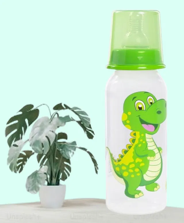 TINNY TOTS Baby Feeding Sipper Bottle Water Juice Milk Feeder BPA Free With Silicone Nipple