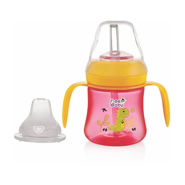 Beebaby Dino 2 in 1 Spout & Straw Sippy Cup for Baby, Leak Proof Sipper, BPA Free, 150ML