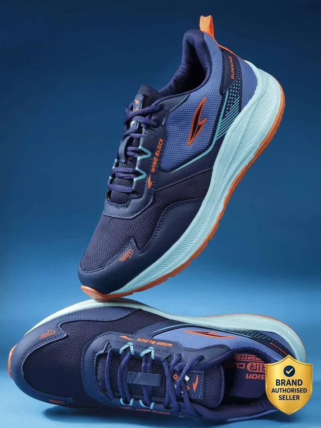 asian -01 Navy Sports,Training,Gym,Walking,Stylish Running Shoes For Men