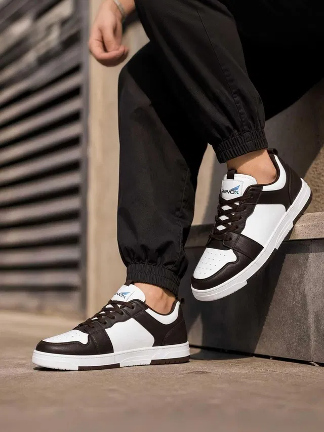 RRVOX Men’s Casual Lace-Up Sneakers Stylish Comfortable Daily Wear Shoes For Men