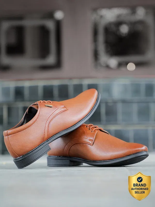 LIBERTY Fortune HOL-130E Formal Slip-on Shoes With PU Upper | PVC Sole Lacing Derby For Men