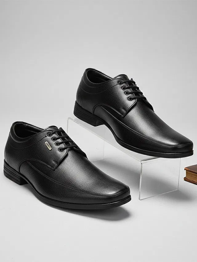 LIBERTY Fortune HML-88E Black Formal Lacing Derby Shoes for Men Derby For Men