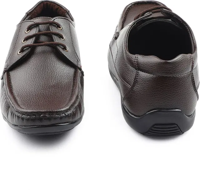 LIBERTY Fortune HML-6E Formal Lacing Shoes With PU Sole | Lightweight and Comfortable Derby For Men