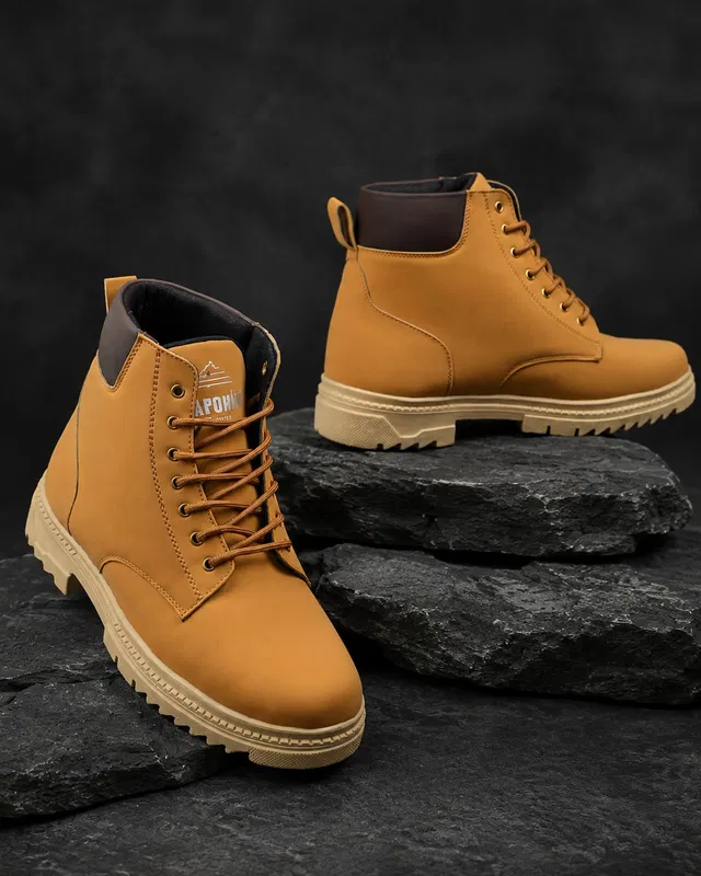 broniq CAT DESIGN BOOTS FOR MEN| OUTDOOR BOOT FOR MEN Boots For Men