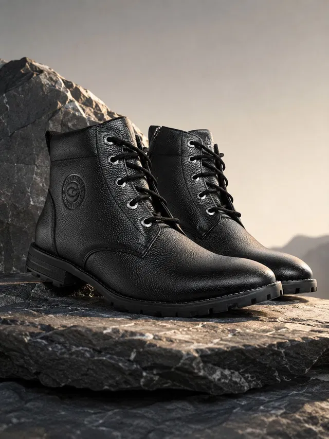 Allen Cooper Comfortable Genuine Leather Men's Boot Boots For Men