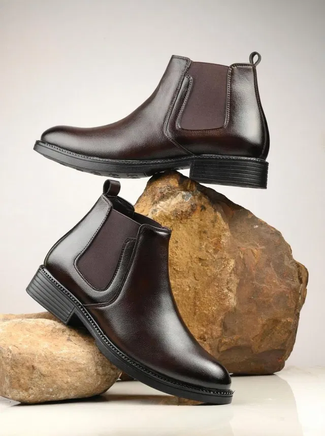 Layasa Solid,Outdoor,Trendy,Lightweight,Chalsea boots Boots For Men