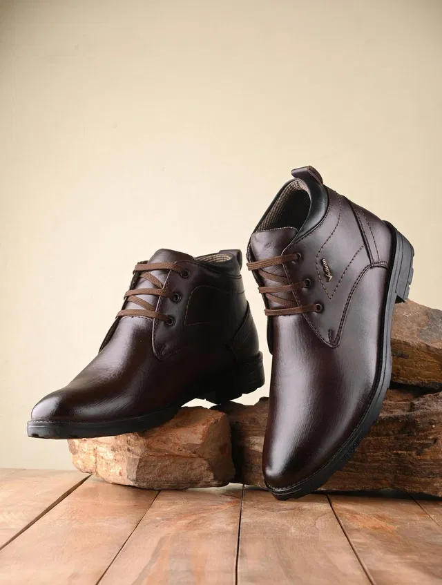 Vellinto Vellinto DOUGLAS Casual Boots For Men ll Synthetic Leather Boots For Men Boots For Men