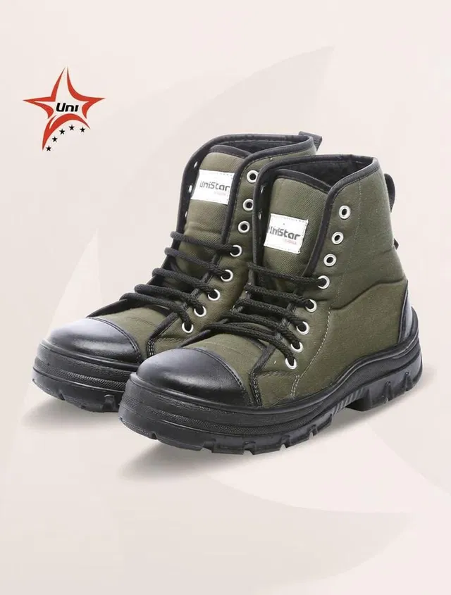Unistar High Ankle Riding Boots for Hiking & Trekking | Mild Waterproof Protection Boots For Men
