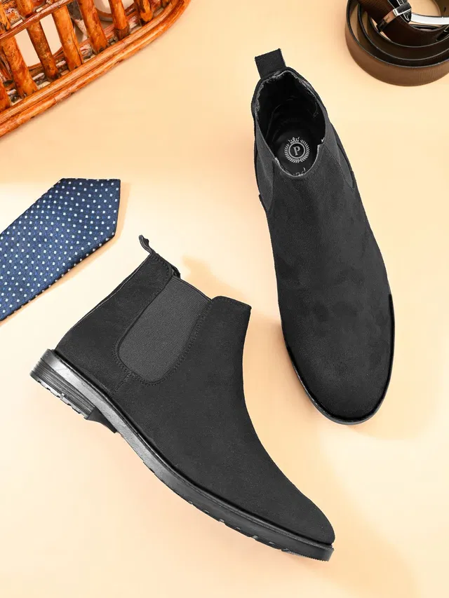 Prodock Men Casual Comfortable Chelsea Slip-On Outdoor Synthetic Leather Boots For Men Boots For Men