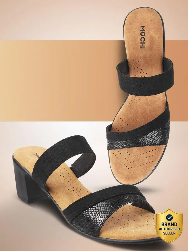 MOCHI TexturedBlock Women Heels
