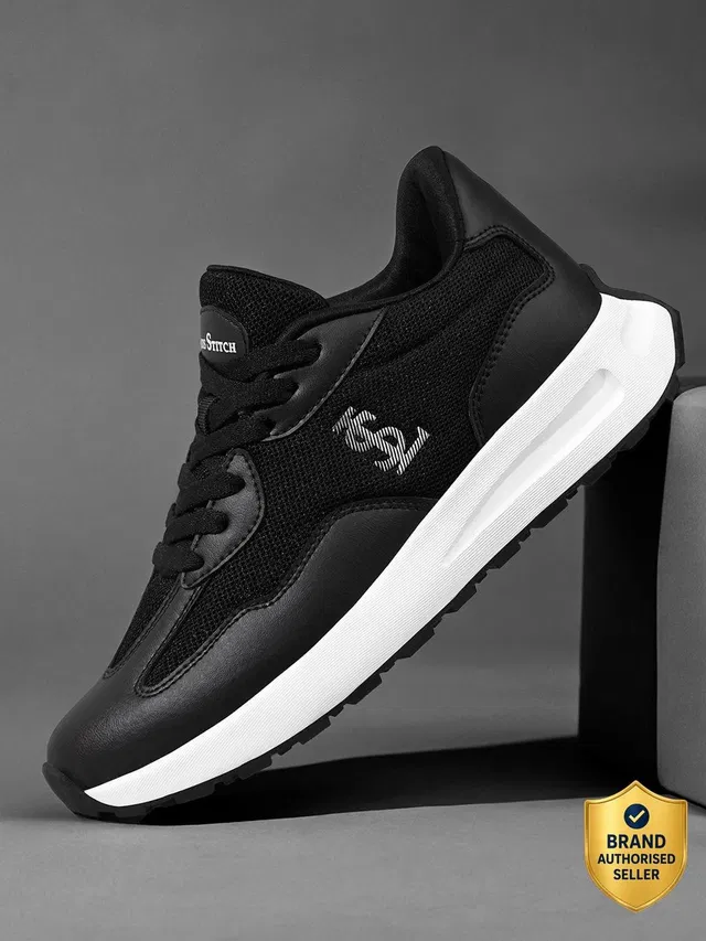 LOUIS STITCH Women's Charcoal Black Athleisure Sport Shoes, Casual Athleisure Wear Sneaker Sneakers For Women