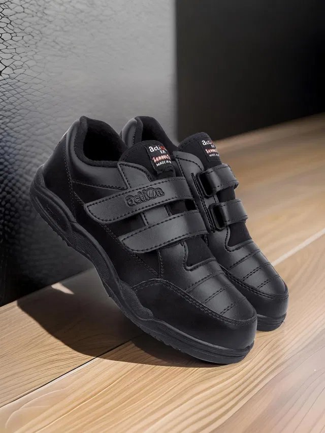 action School Boys & Girls Velcro School Shoes