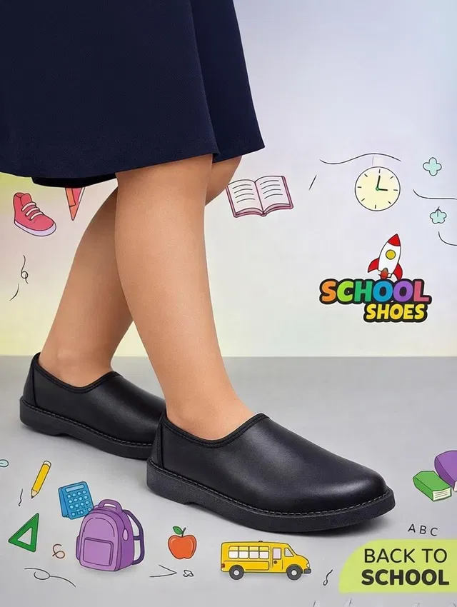 Trendmode Girls Slip on School Shoes
