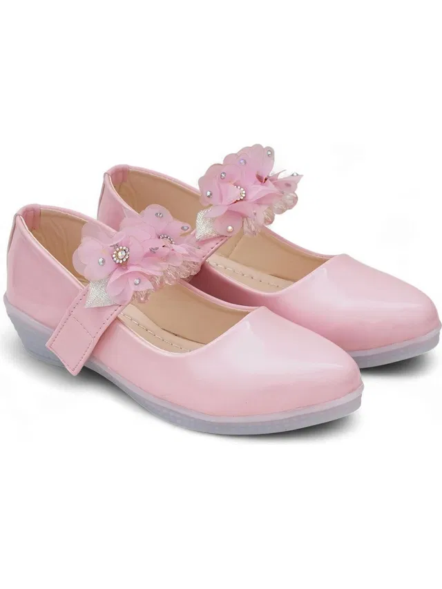 Edee Girls Velcro Ballerinas