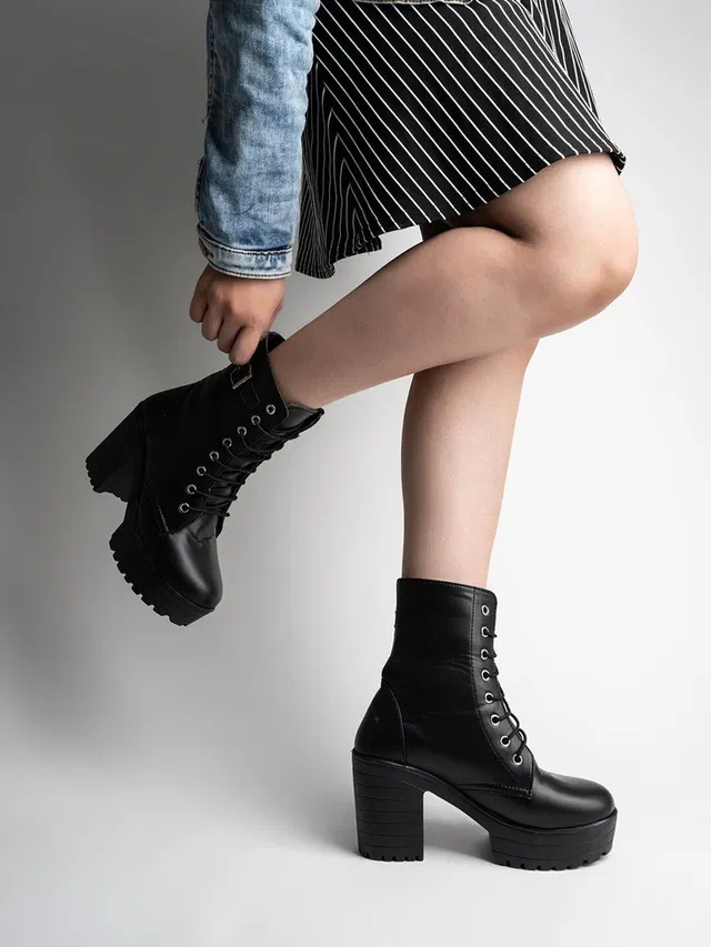 SHOETOPIA Girls Lace Casual Boots
