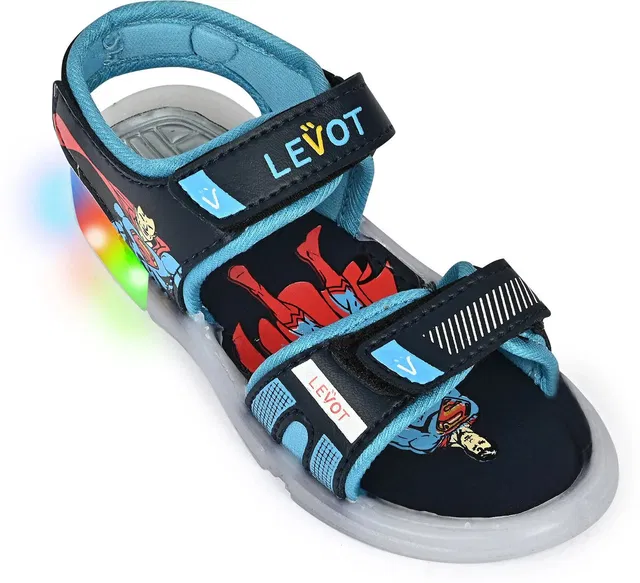 LEVOT Superman Boys & Girls Velcro Sports Sandals