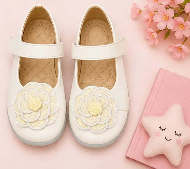 footpedia Girls Velcro Flats