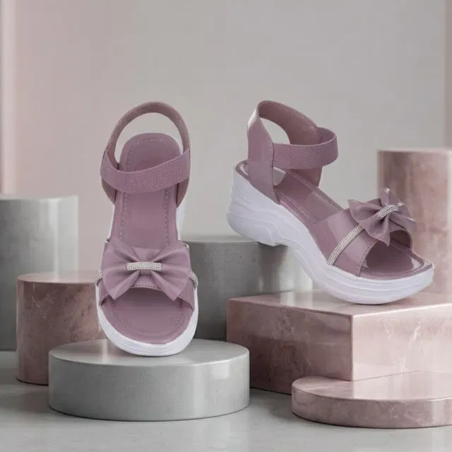 Blushwalk Girls Velcro Wedges