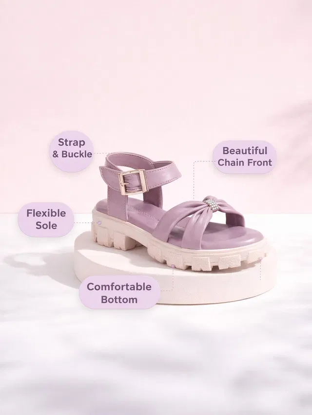 Well Wear Girls Buckle Strappy Sandals