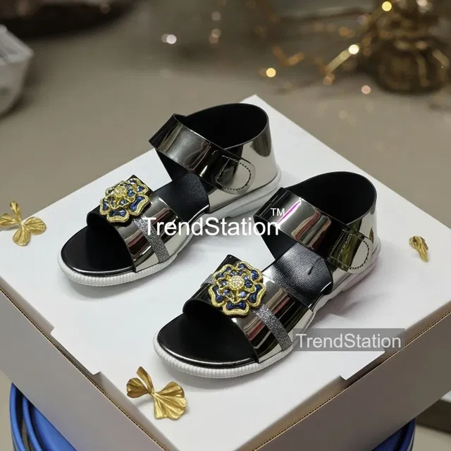 TrendStation Girls Velcro Strappy Sandals
