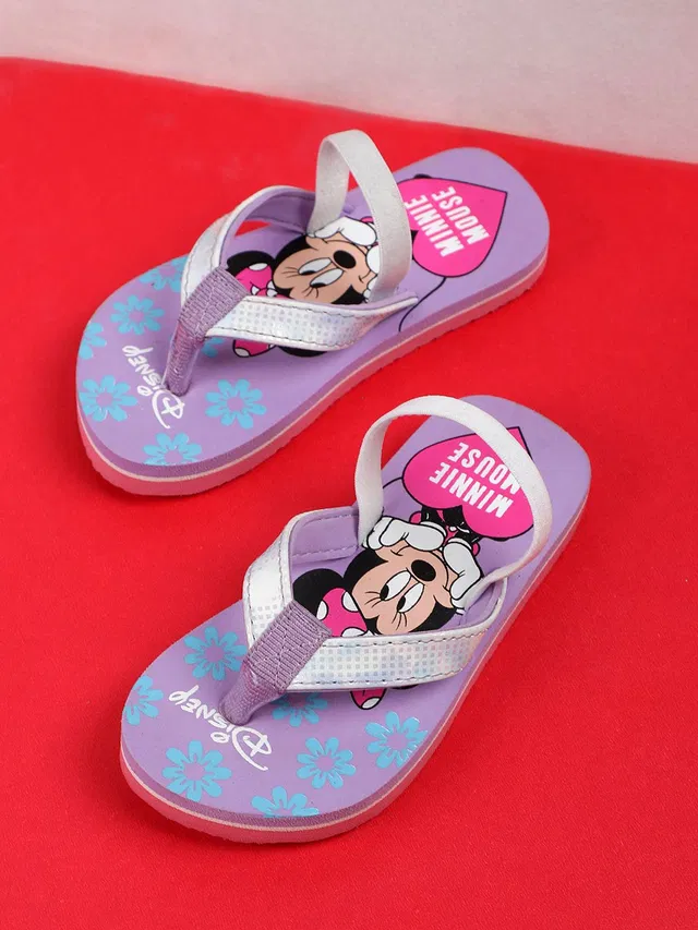 kidsville Minnie Girls Slip On Slipper Flip Flop
