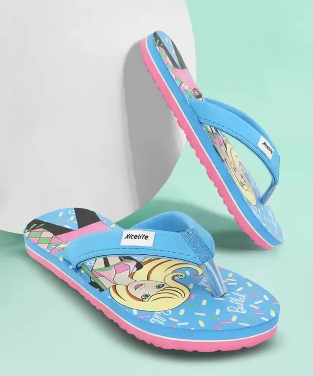 NICELITE Barbie Girls Slip On Slipper Flip Flop