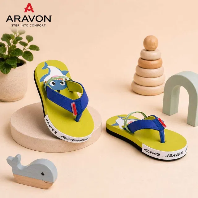 ARAVON Boys & Girls Slip On Slipper Flip Flop