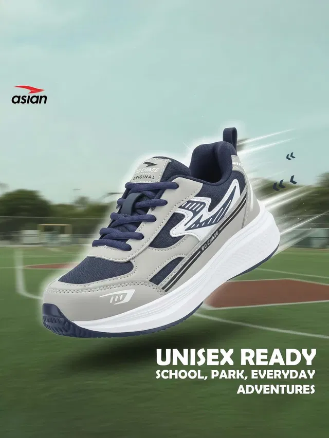 asian Boys Lace Running Shoes