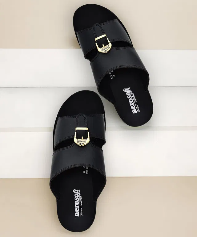 Aerosoft Men's Black Sandal Men Casual