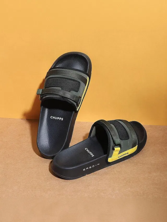 Chupps Men Rebel Orthopaedic AllDay Comfort Cushioned AntiSkid Slides
