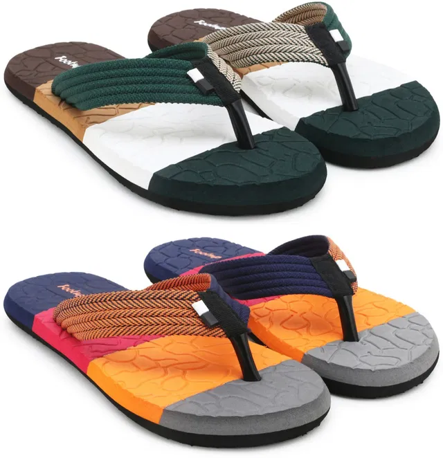 SOSU Men Sosu 2 Pair Comfortable|Ultra-Light|Stylish and Trendy|Flip Flops for Men Slippers