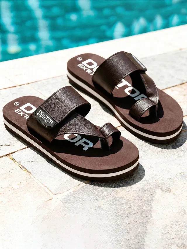 DOCTOR EXTRA SOFT Men Men's One Toe Slippers Ortho Care Orthopaedic Diabetic Dr Stylish House Flip-Flop and Thump Ring Slip on for Gents and Boys OR D-26 Slippers