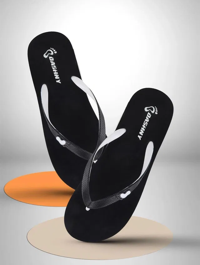 DASHNY Women Comfortable Soft Slippers & Flip Flops For Women (Black) Slippers