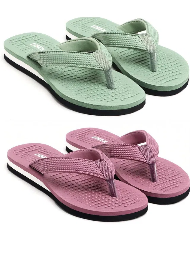 CIBEK Women Comfortable Stylish and Trending Colorful Women's Flip Flops Slippers Flip Flops