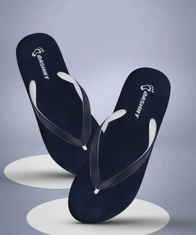 DASHNY Women Comfortable Soft Slippers & Flip Flops For Women (Navy) Slippers