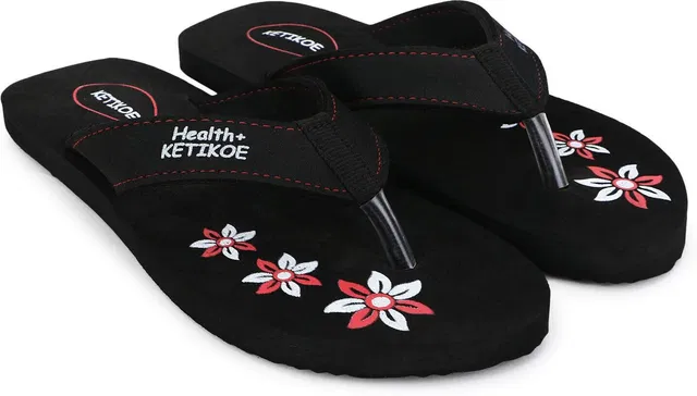 KETIKOE Women Women's Slipper Ortho-Care Trending Colorful Printed Flip Flops (Pack of 1) Slippers