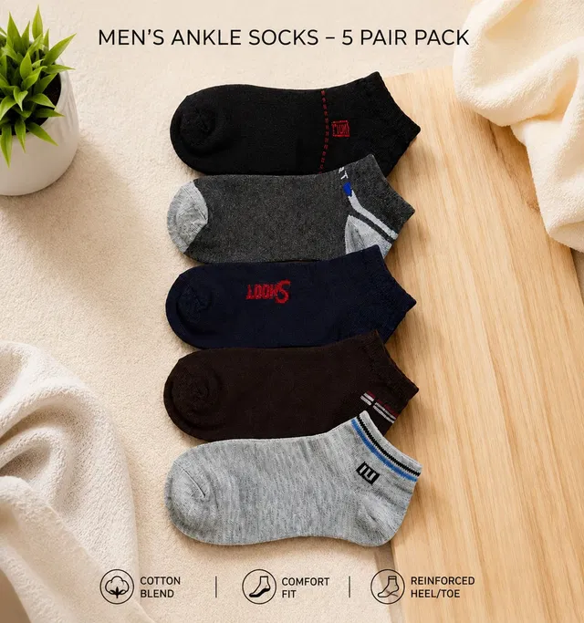 X20 Men Solid Ankle Length