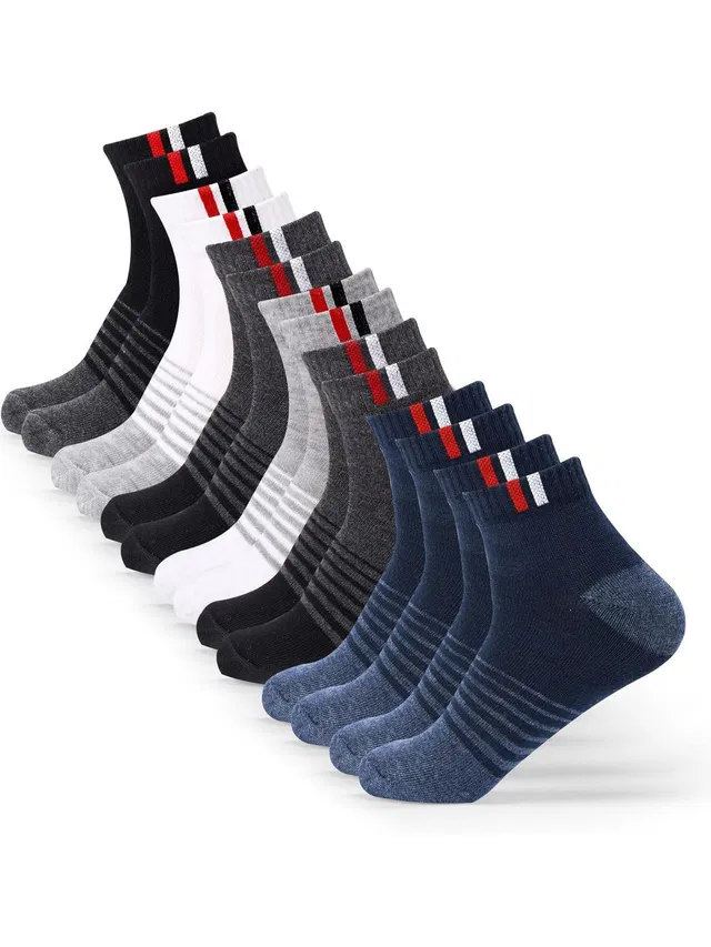 TILKOR Men & Women Striped Ankle Length