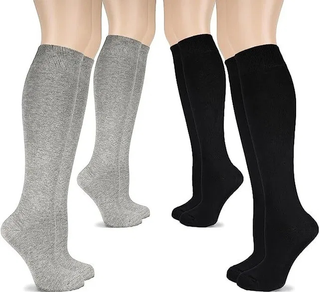 WKLOUYHE Boys & Girls Solid Knee High
