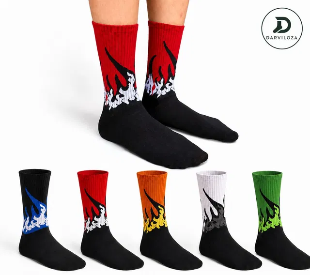 Darviloza Unisex Self Design Mid-Calf/Crew