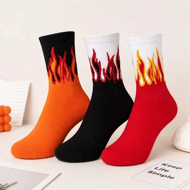 Wieun Men & Women Printed Mid-Calf/Crew