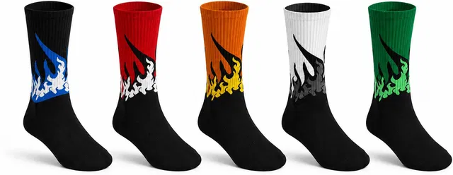 RozzyBlue Unisex Graphic Print Mid-Calf/Crew