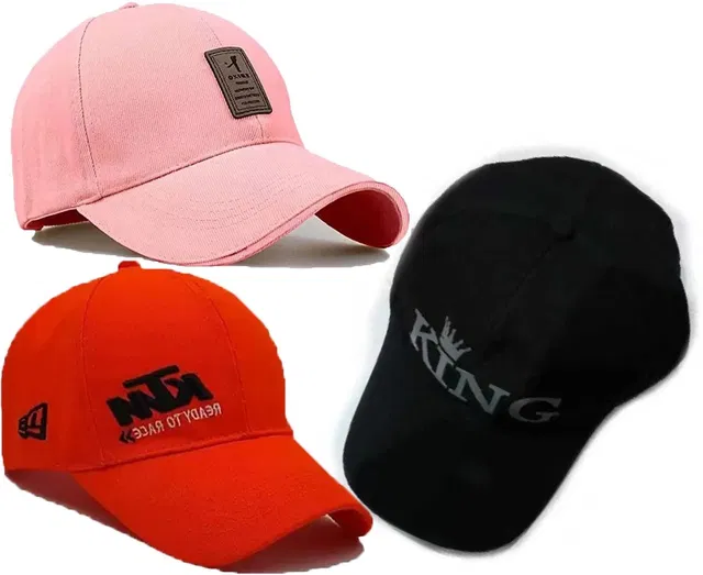 selloria Solid, Self Design, Embroidered Sports/Regular Cap