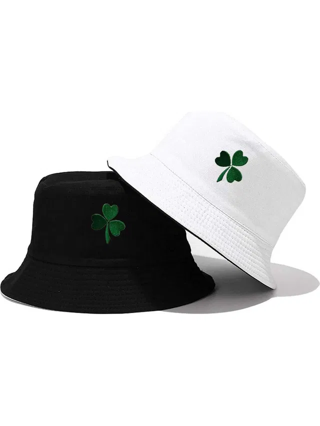 Looxmear Leaves embrodiery Reversible Bucket Hat( Pack of One))