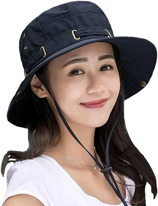 AlexVyan Casual Beach Hat SunVisor Cap for Girls UV Protection Wide Brim Summer Hats