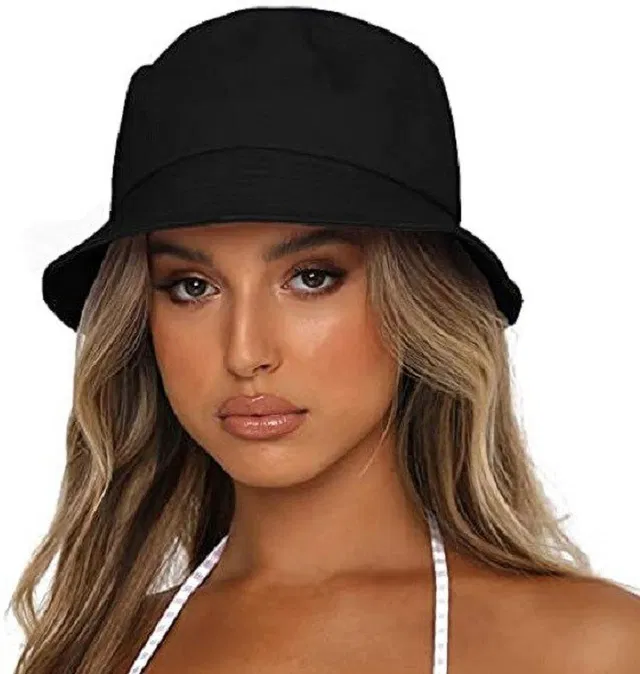 poshing Cotton Foldable Bucket Beach Sun Hat