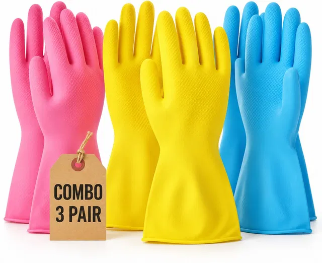 Axisgrip Long Sleeves Rubber Washable Reusable Kitchen Farming Agricular Garden Wet and Dry Glove Set
