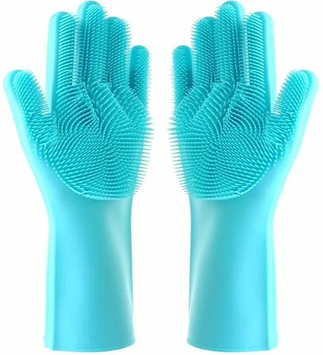 Trend TE-Magic Silicone Dish Washing loves, Silicon glove. Wet and Dry Disposable Glove